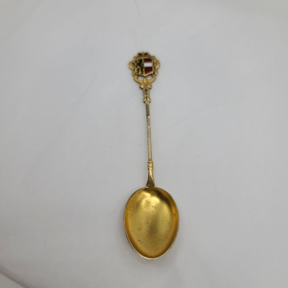 Vintage Gold Tone Commemorative Spoon From Salzburg, Austria
